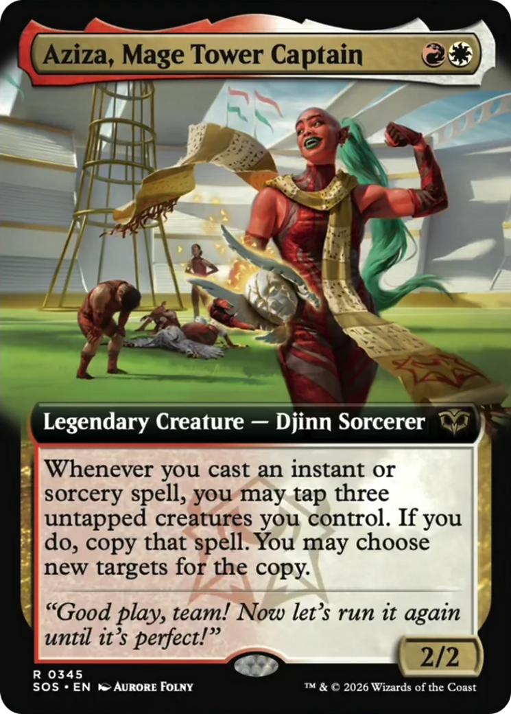 Aziza, Mage Tower Captain (Extended Art) [Secrets of Strixhaven] | Magic Magpie