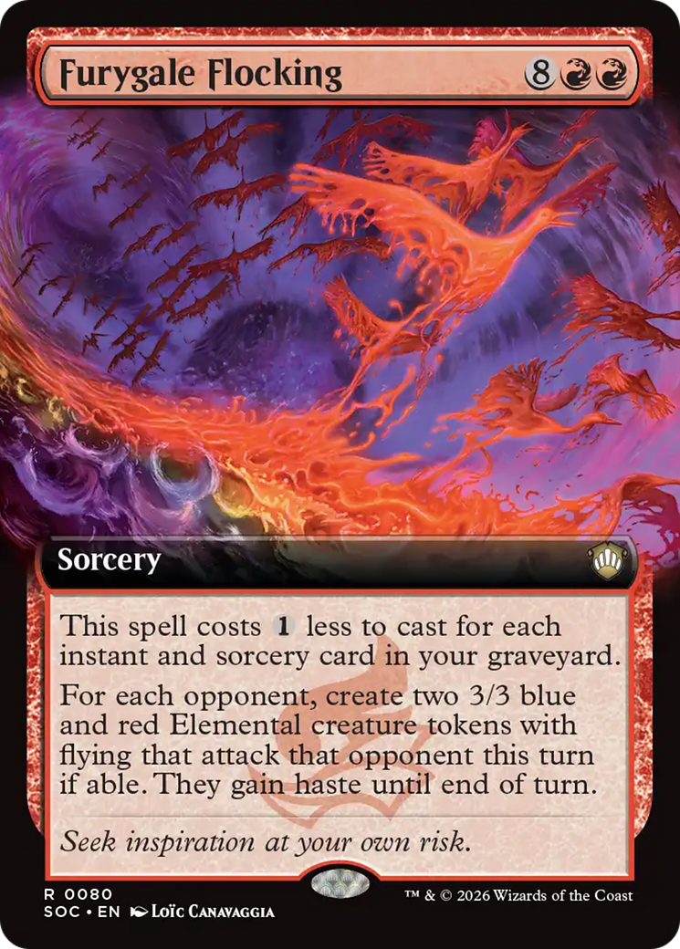 Furygale Flocking (Extended Art) [Secrets of Strixhaven Commander] | Magic Magpie