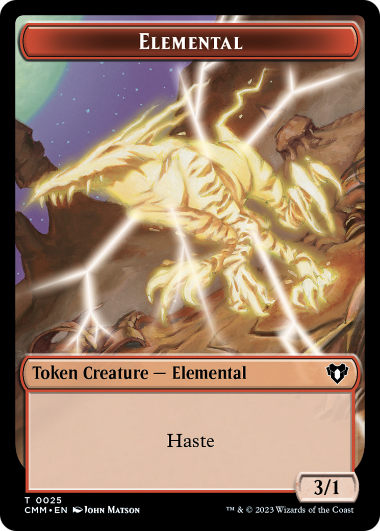 Elemental Token (25) [Commander Masters Tokens] | Magic Magpie