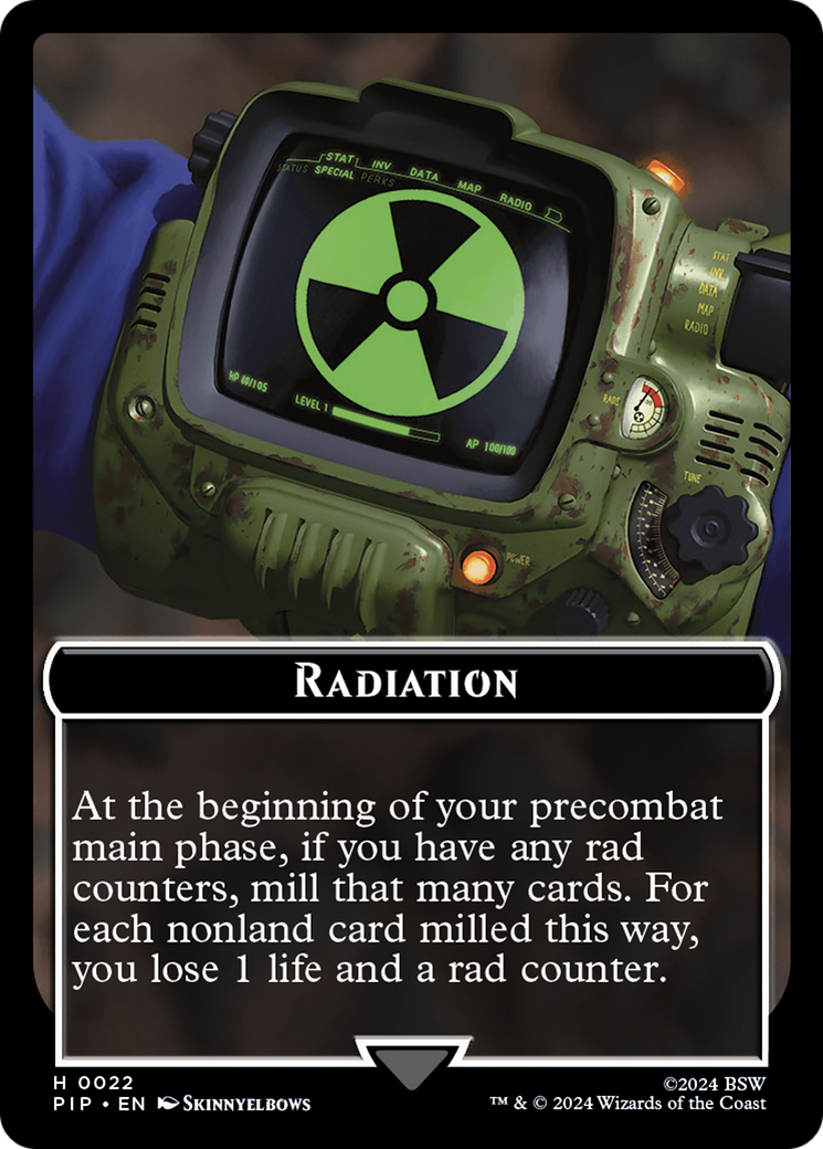 Radiation // Treasure (018) Double-Sided Token [Fallout Tokens] | Magic Magpie