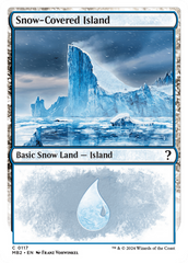 Snow-Covered Island (White Border) [Mystery Booster 2] | Magic Magpie