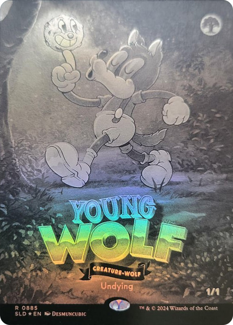 Young Wolf (Black & White Foil) [Secret Lair Drop Series] | Magic Magpie