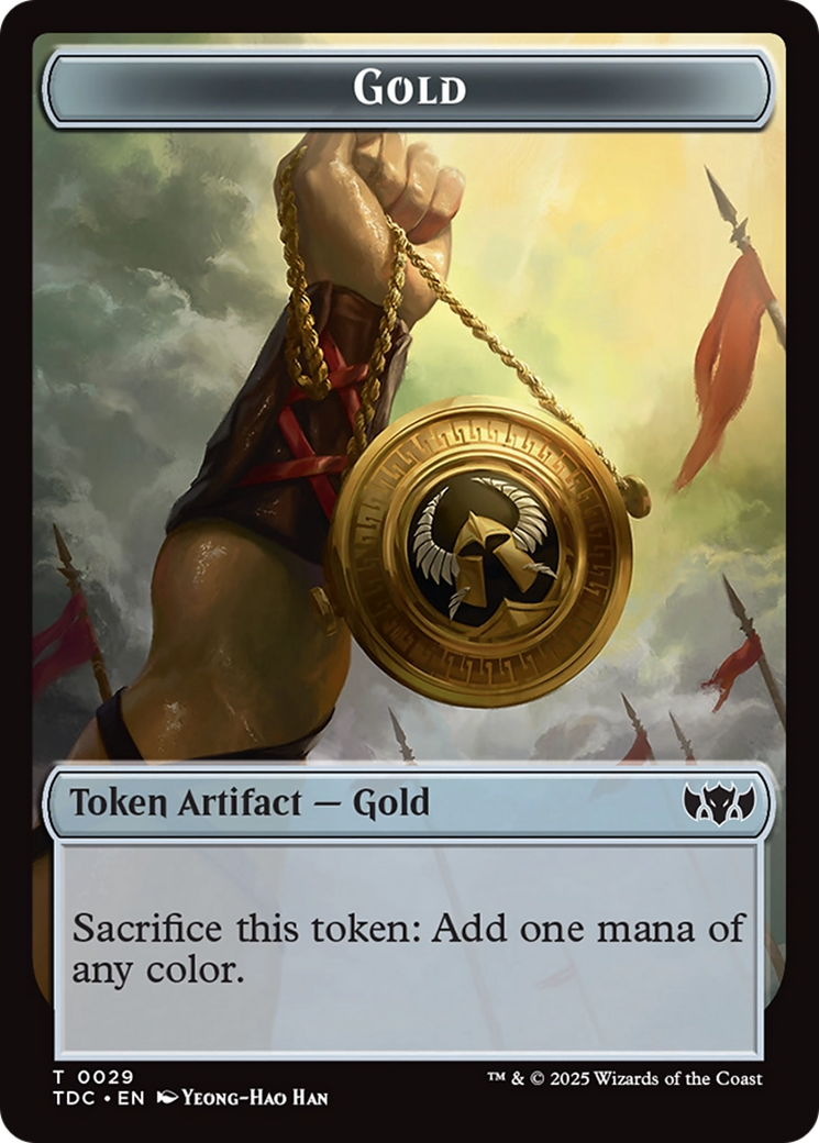 Elemental (0016) // Gold Double-Sided Token [Tarkir: Dragonstorm Commander Tokens] | Magic Magpie
