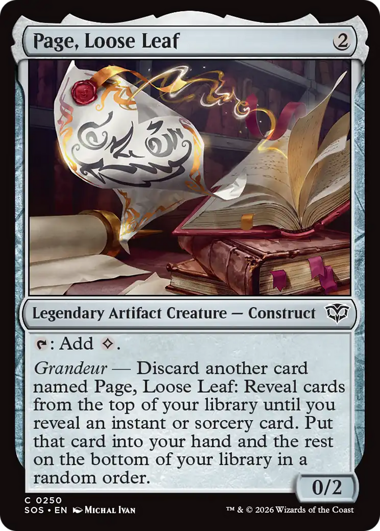 Page, Loose Leaf [Secrets of Strixhaven] | Magic Magpie