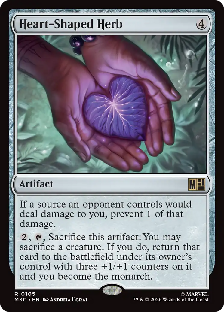 Heart-Shaped Herb (Surge Foil) [Marvel Super Heroes Commander] | Magic Magpie