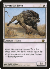 Savannah Lions (Oversized) [Eighth Edition Box Topper] | Magic Magpie