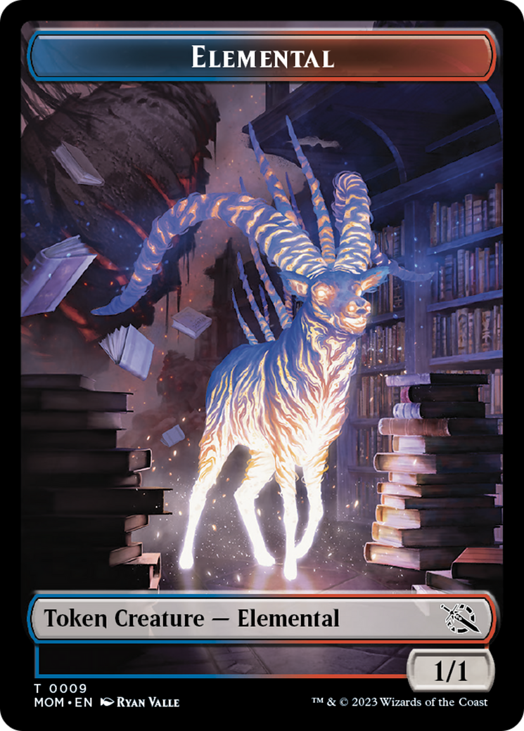 Elemental (9) // Teferi's Talent Emblem Double-Sided Token [March of the Machine Tokens] | Magic Magpie