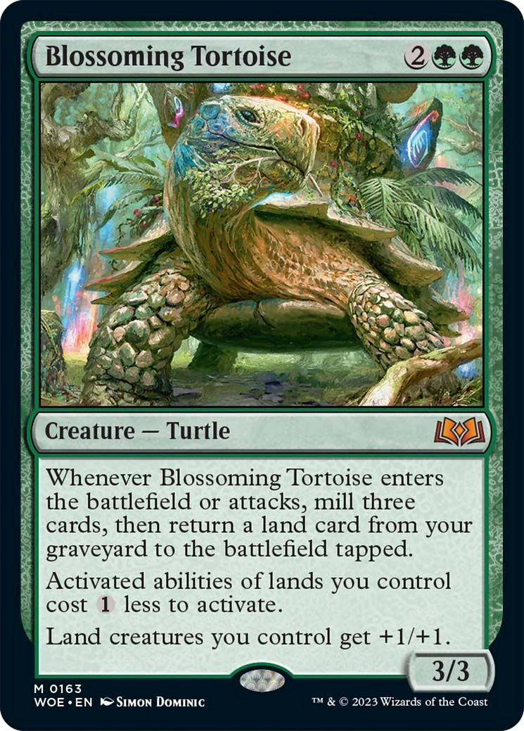 Blossoming Tortoise [Wilds of Eldraine] | Magic Magpie