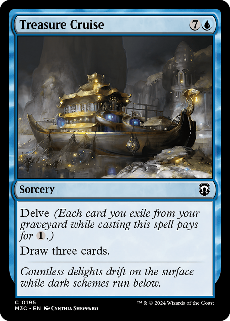 Treasure Cruise (Ripple Foil) [Modern Horizons 3 Commander] | Magic Magpie