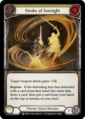 Stroke of Foresight (Yellow) [U-WTR139] (Welcome to Rathe Unlimited)  Unlimited Rainbow Foil | Magic Magpie