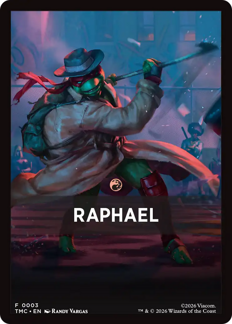 Raphael Theme Card [Teenage Mutant Ninja Turtles Commander Tokens] | Magic Magpie