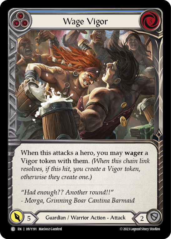 Wage Vigor (Blue) [HVY191] (Heavy Hitters)  Rainbow Foil | Magic Magpie