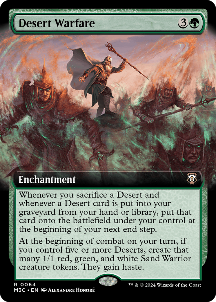 Desert Warfare (Extended Art) (Ripple Foil) [Modern Horizons 3 Commander] | Magic Magpie