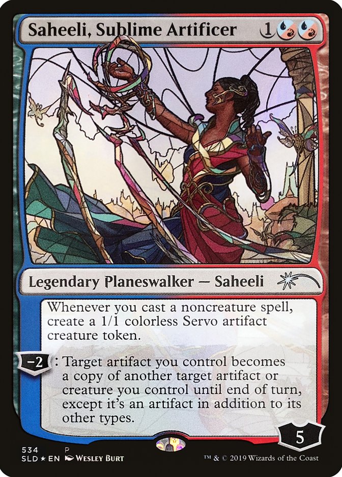 Saheeli, Sublime Artificer (Stained Glass) [Secret Lair Drop Promos] | Magic Magpie