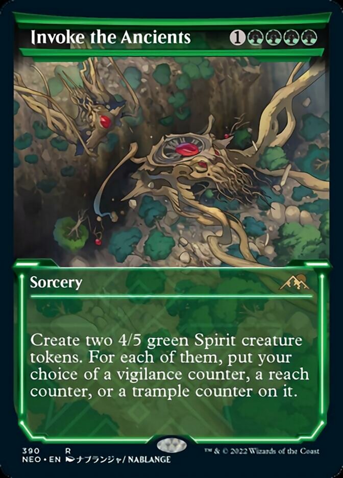 Invoke the Ancients (Showcase Soft Glow) [Kamigawa: Neon Dynasty] | Magic Magpie