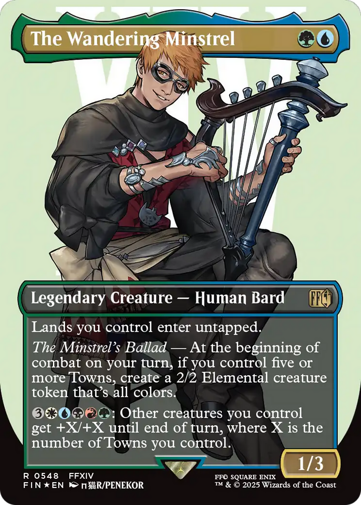 The Wandering Minstrel (Borderless) (Surge Foil) [FINAL FANTASY] | Magic Magpie