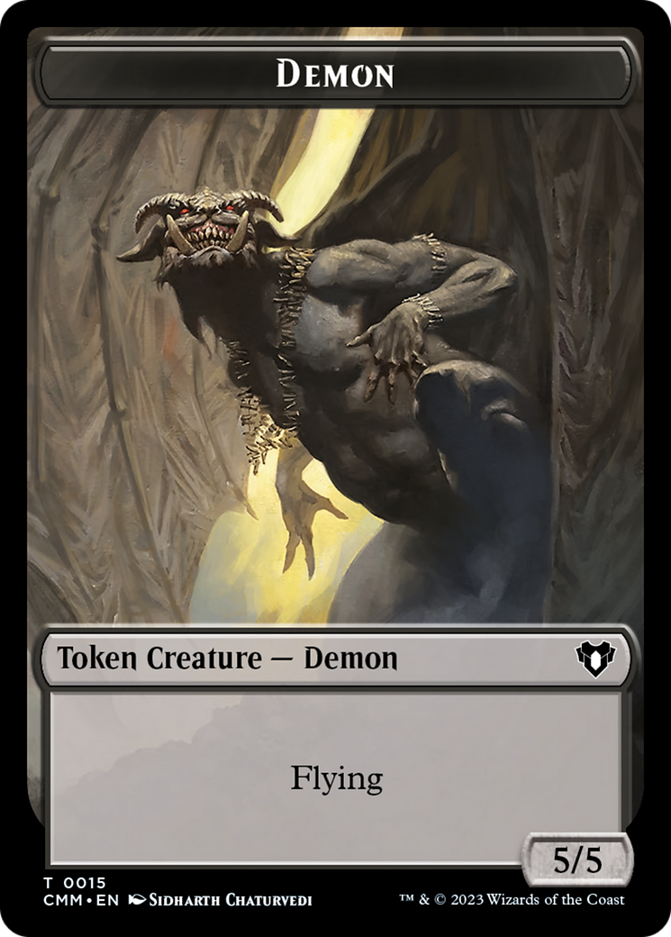 Eldrazi Spawn // Demon Double-Sided Token [Commander Masters Tokens] | Magic Magpie