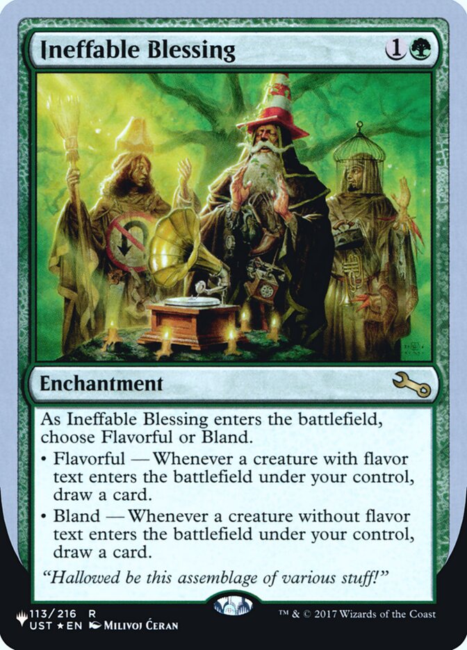 Ineffable Blessing (Flavorful) (Unfinity Foil Edition) [The List] | Magic Magpie
