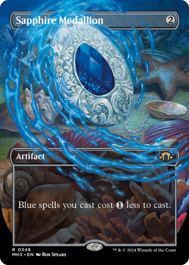 Sapphire Medallion (Borderless) [Modern Horizons 3] | Magic Magpie