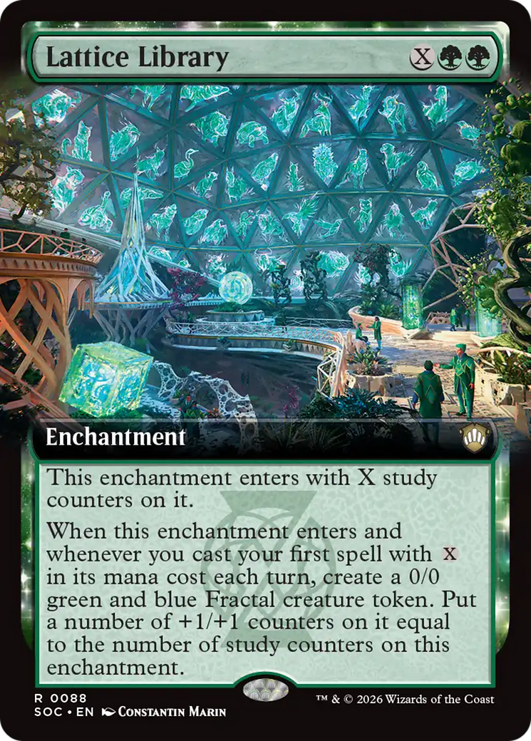 Lattice Library (Extended Art) [Secrets of Strixhaven Commander] | Magic Magpie