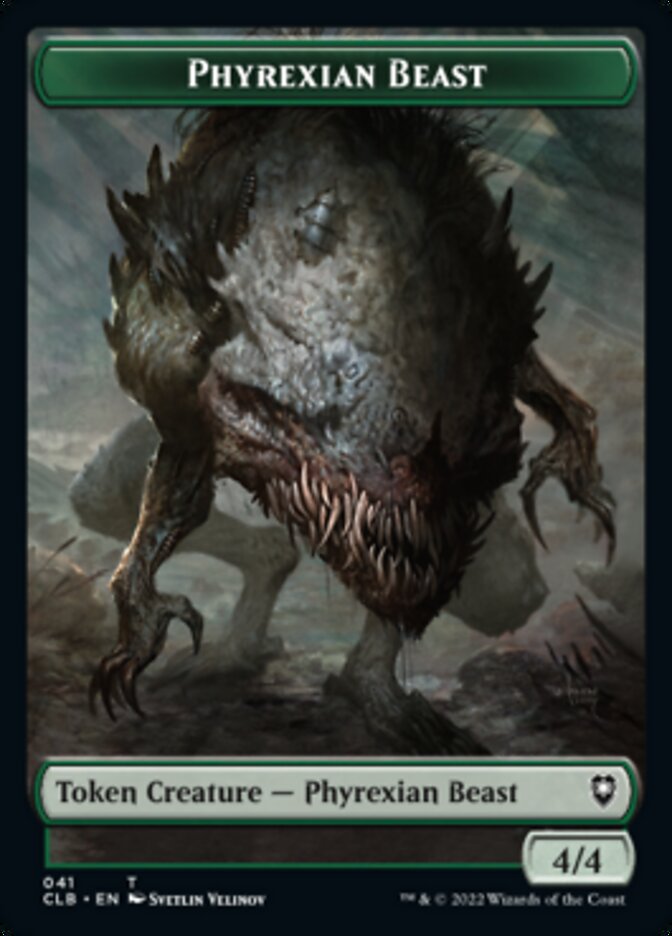 Phyrexian Beast // Wurm Double-Sided Token [Commander Legends: Battle for Baldur's Gate Tokens] | Magic Magpie