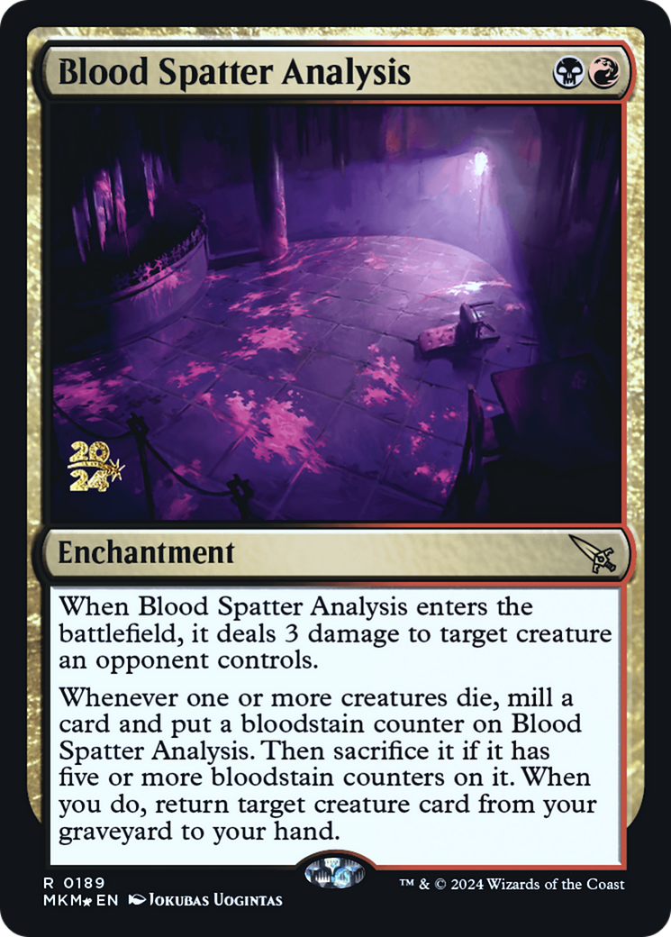 Blood Spatter Analysis [Murders at Karlov Manor Prerelease Promos] | Magic Magpie