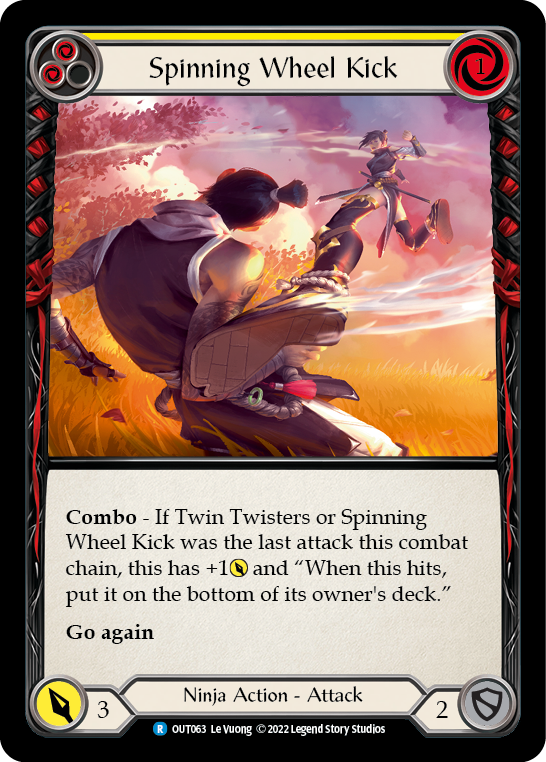 Spinning Wheel Kick (Yellow) [OUT063] (Outsiders)  Rainbow Foil | Magic Magpie