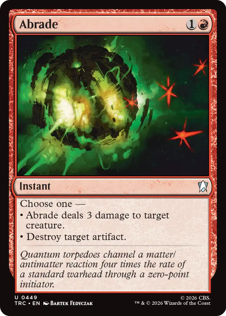 Abrade (Surge Foil) [Star Trek Commander] | Magic Magpie