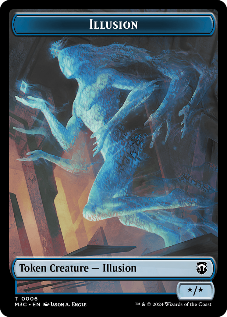 Illusion (Ripple Foil) // Servo Double-Sided Token [Modern Horizons 3 Commander Tokens] | Magic Magpie