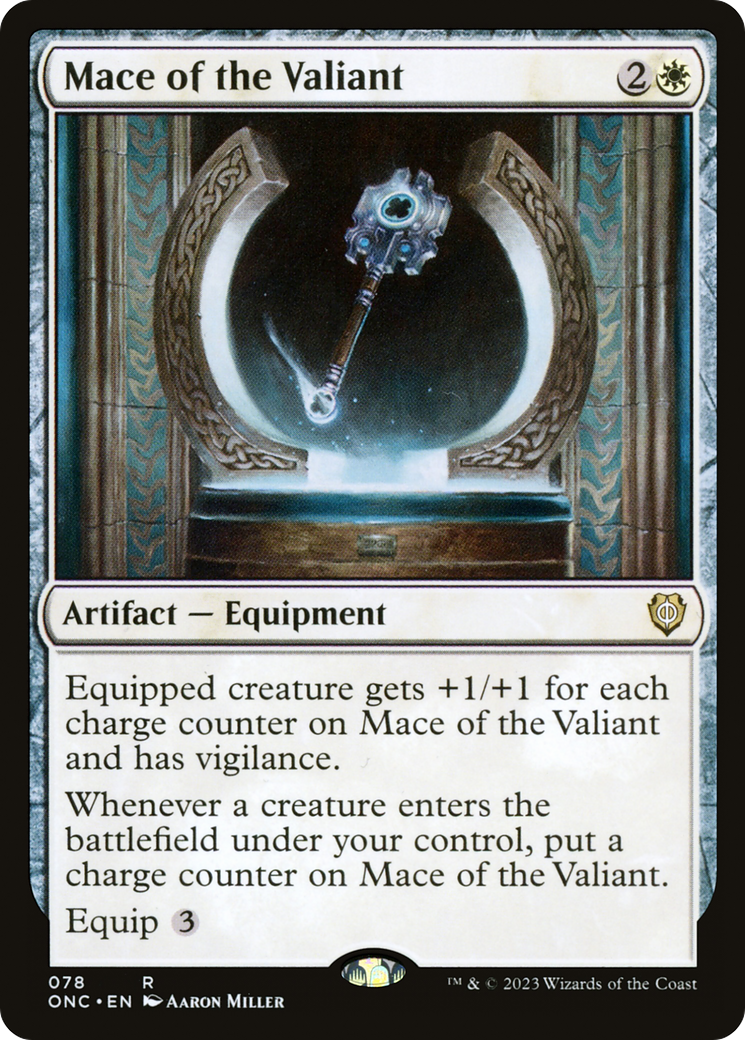 Mace of the Valiant [Phyrexia: All Will Be One Commander] | Magic Magpie