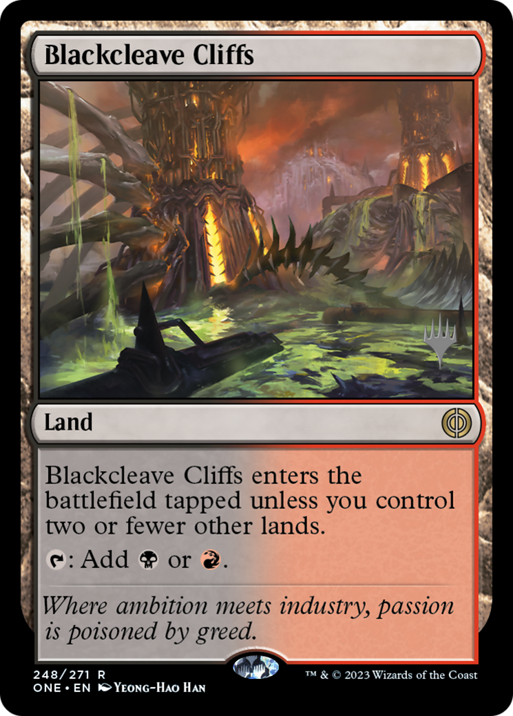 Blackcleave Cliffs (Promo Pack) [Phyrexia: All Will Be One Promos] | Magic Magpie