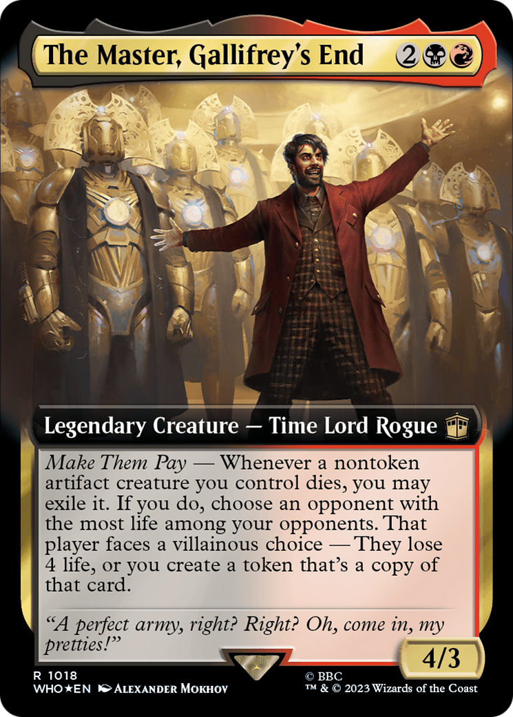 The Master, Gallifrey's End (Extended Art) (Surge Foil) [Doctor Who] | Magic Magpie