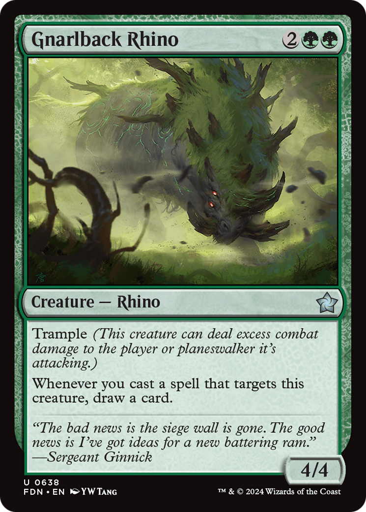 Gnarlback Rhino [Foundations] | Magic Magpie