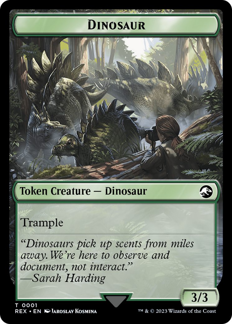 Fungus Dinosaur // Dinosaur (0001) Double-Sided Token [The Lost Caverns of Ixalan Tokens] | Magic Magpie