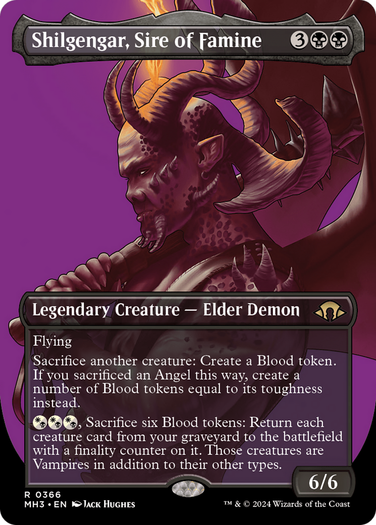 Shilgengar, Sire of Famine (Borderless) [Modern Horizons 3] | Magic Magpie