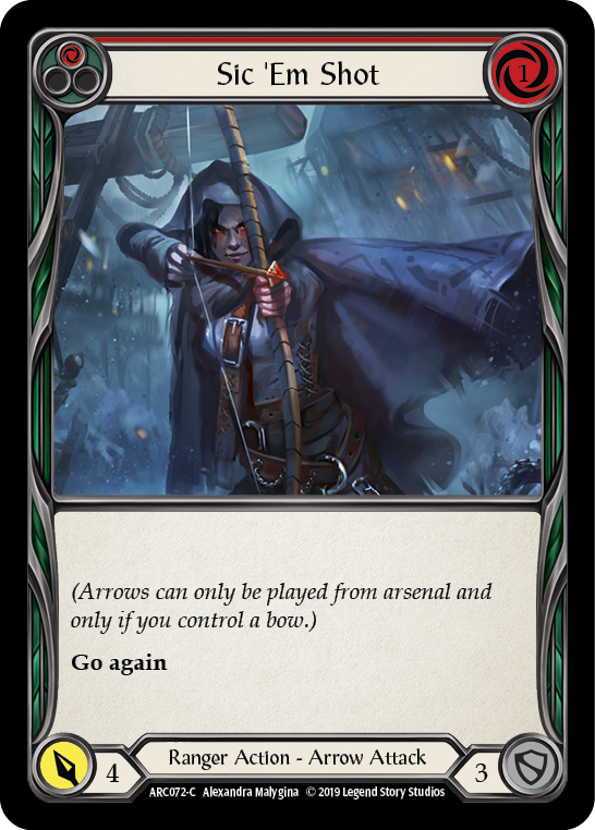 Sic 'Em Shot (Red) [ARC072-C] (Arcane Rising)  1st Edition Rainbow Foil | Magic Magpie