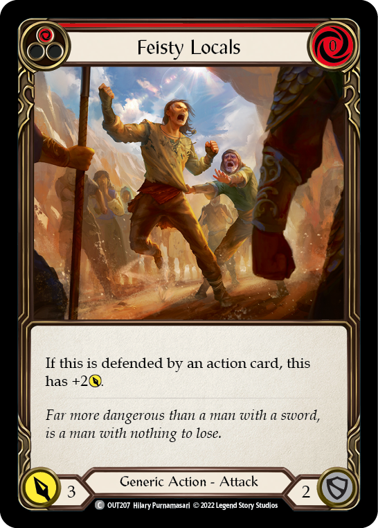 Feisty Locals (Red) [OUT207] (Outsiders)  Rainbow Foil | Magic Magpie