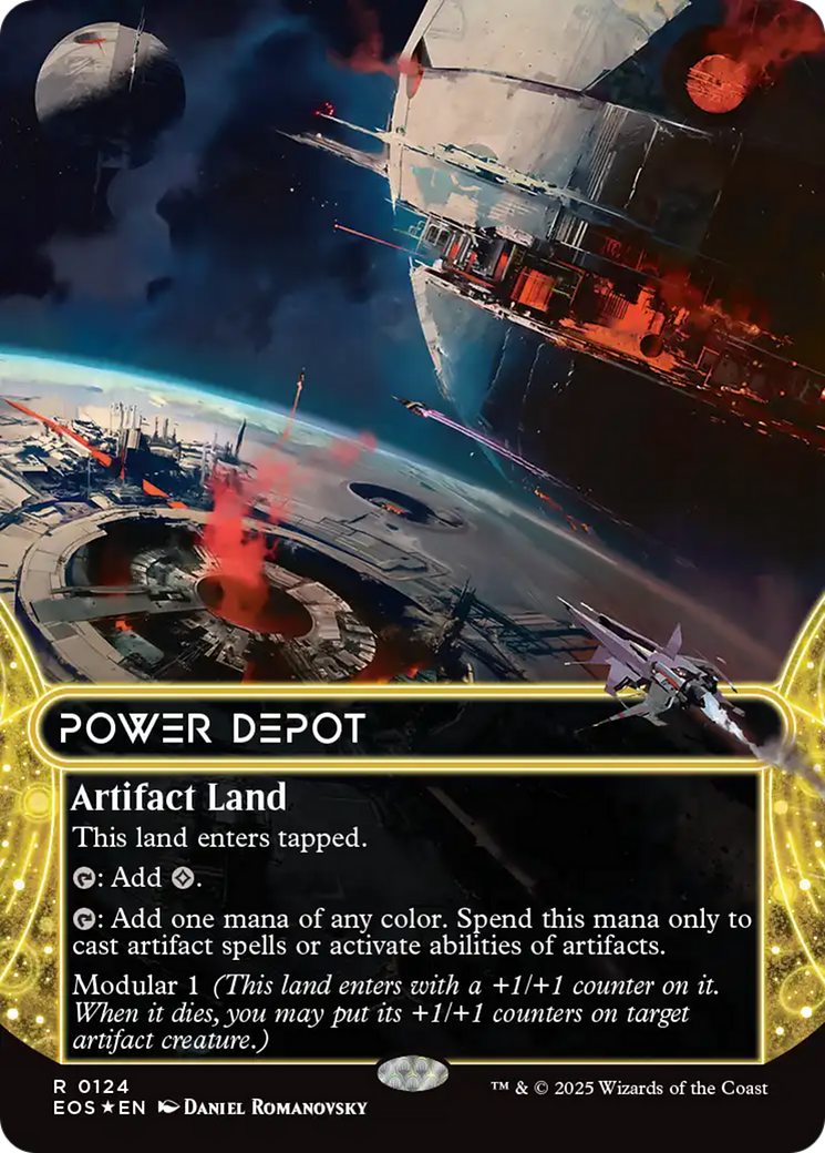Power Depot (0124) (Borderless) (Galaxy Foil) [Edge of Eternities: Stellar Sights] | Magic Magpie