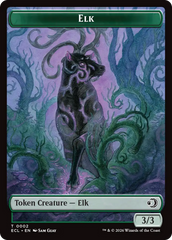 Elk // Emblem - Oko, Shadowmoor Scion Double-Sided Token [Lorwyn Eclipsed Tokens] | Magic Magpie