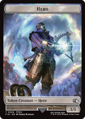 Human Soldier // Hero (0008) Double-Sided Token [FINAL FANTASY Commander Tokens] | Magic Magpie