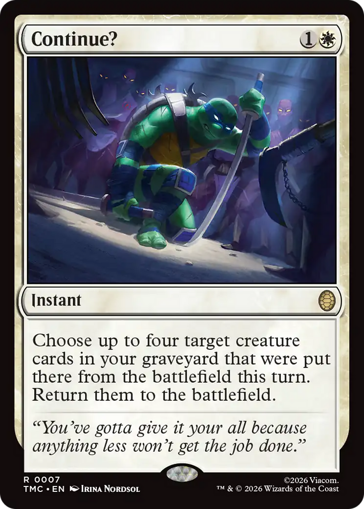 Continue? [Teenage Mutant Ninja Turtles Commander] | Magic Magpie