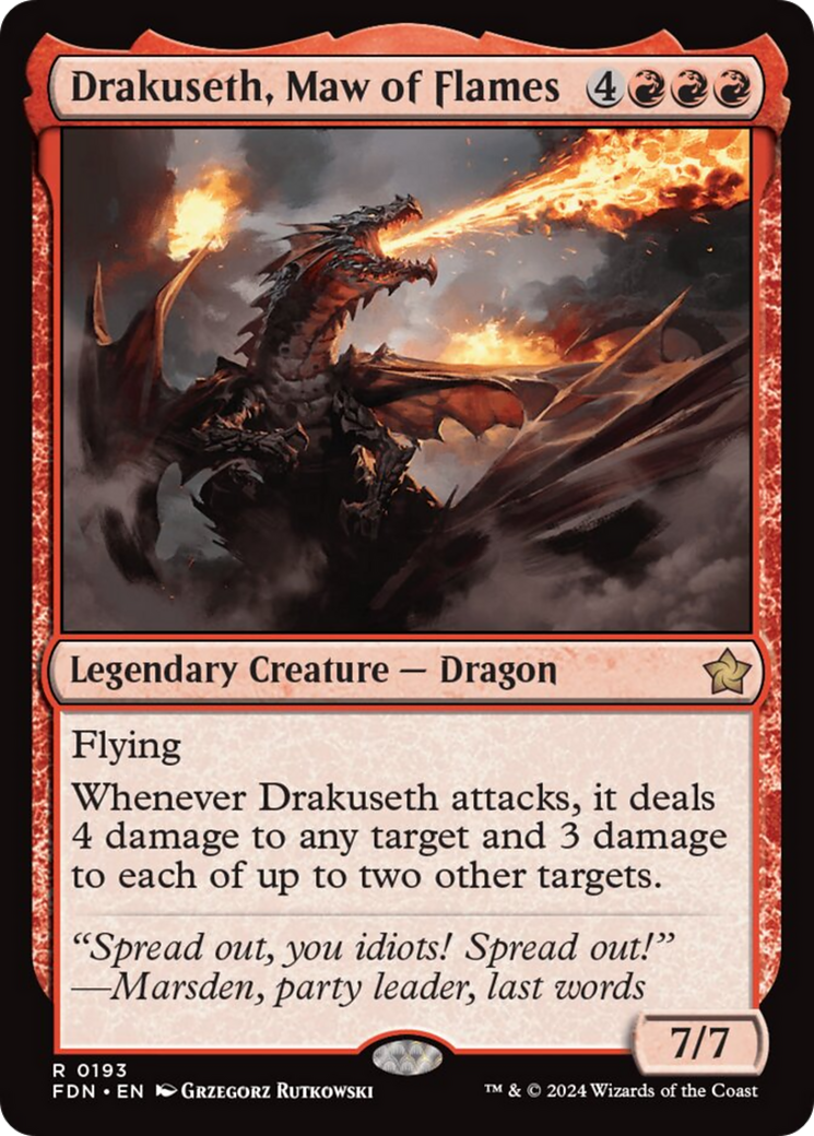 Drakuseth, Maw of Flames [Foundations] | Magic Magpie