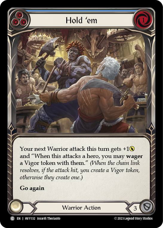 Hold 'em (Blue) [HVY132] (Heavy Hitters)  Rainbow Foil | Magic Magpie