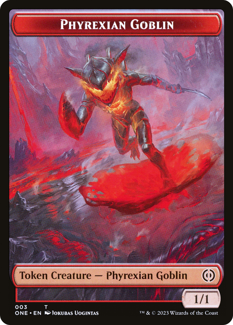 Phyrexian Goblin // Drone Double-Sided Token [Phyrexia: All Will Be One Tokens] | Magic Magpie