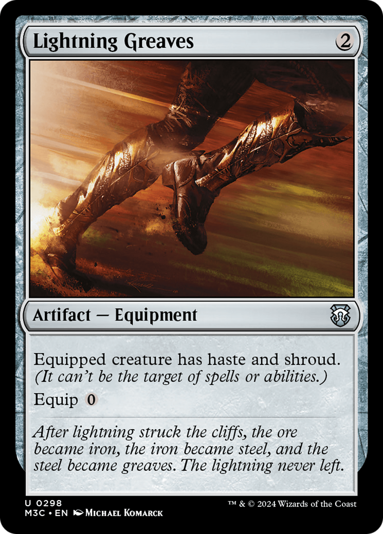 Lightning Greaves (Ripple Foil) [Modern Horizons 3 Commander] | Magic Magpie