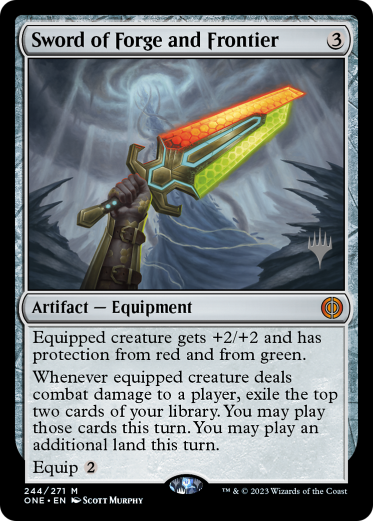 Sword of Forge and Frontier (Promo Pack) [Phyrexia: All Will Be One Promos] | Magic Magpie