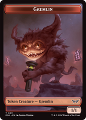 Gremlin Token [Duskmourn: House of Horror Tokens] | Magic Magpie