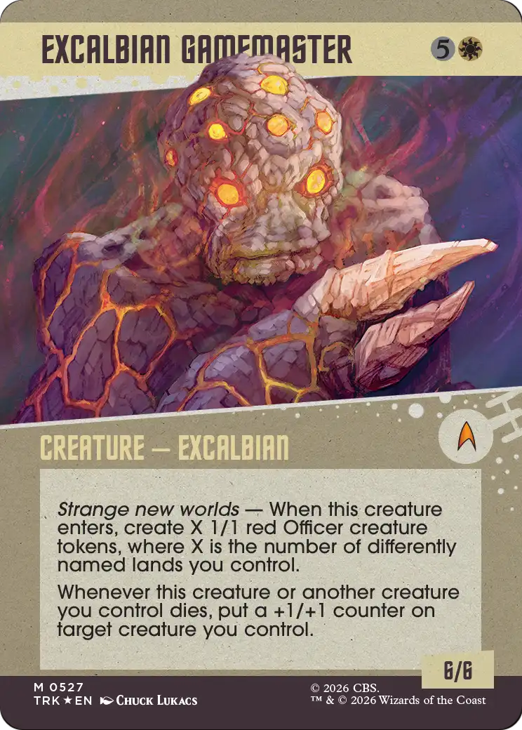 Excalbian Gamemaster (Showcase) (Surge Foil) [Star Trek] | Magic Magpie