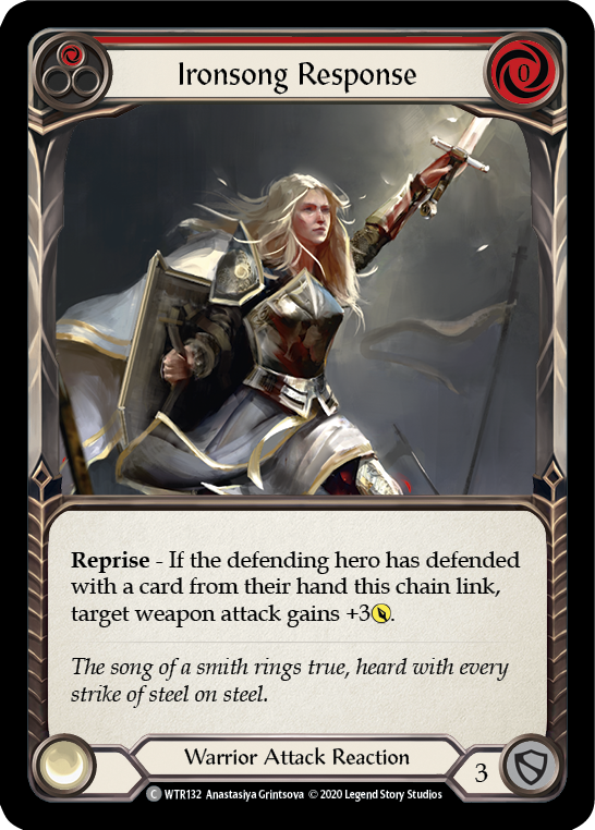 Ironsong Response (Red) [U-WTR132] (Welcome to Rathe Unlimited)  Unlimited Rainbow Foil | Magic Magpie
