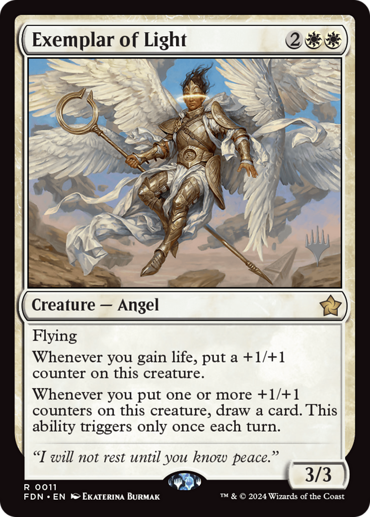 Exemplar of Light [Foundations Promos] | Magic Magpie
